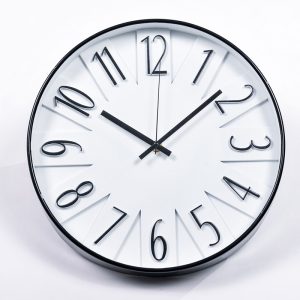 Ρολόι τοίχου Quartz Αθόρυβο 30cm μαύρο (Plastic) - Image 1