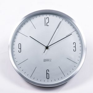 Ρολόι τοίχου Quartz Αθόρυβο 30cm inox - Image 1