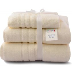 Marwa Σετ 3 τεμαχίων πετσέτες 100% cotton 550gr 1200039 Μπεζ - Image 1