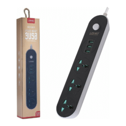 Ldnio Πολύπριζο 3 Θέσεων με Διακόπτη, 3 USB και Καλώδιο 1.6m Μαύρο - Image 1