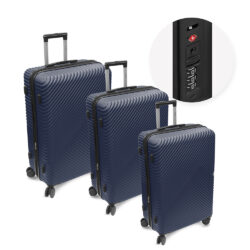Σετ βαλίτσες ταξιδίου 3 τεμαχίων 75x48x32cm blue (BS2327) - Image 1
