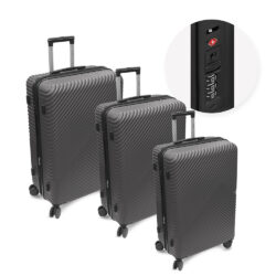 Σετ βαλίτσες ταξιδίου 3 τεμαχίων 75x48x32cm grey (BS2327) - Image 1