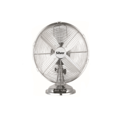 Silver Retro Ανεμιστήρας Επιτραπέζιος 50W Διαμέτρου 30cm (FT30MB) - Image 1