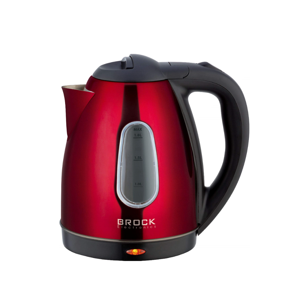 Brock Ηλεκτρικός Βραστήρας 1.8L κόκκινος 1500W (WK-0603RD)