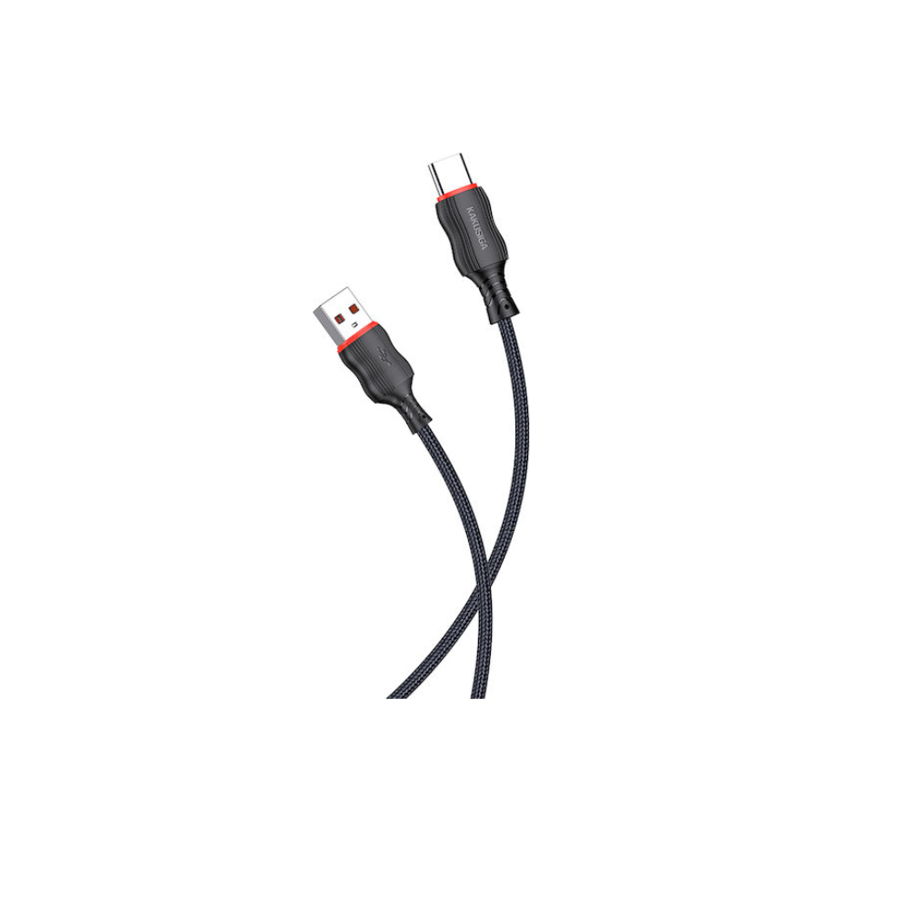 Kakusiga USB 2.0 Cable USB-C male - USB-A Μαύρο 1m (KSC-807)