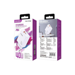 Kakusiga Φορτιστής με Θύρα USB-A και Θύρα USB-C 40W Λευκός (KSC-936) - Image 2