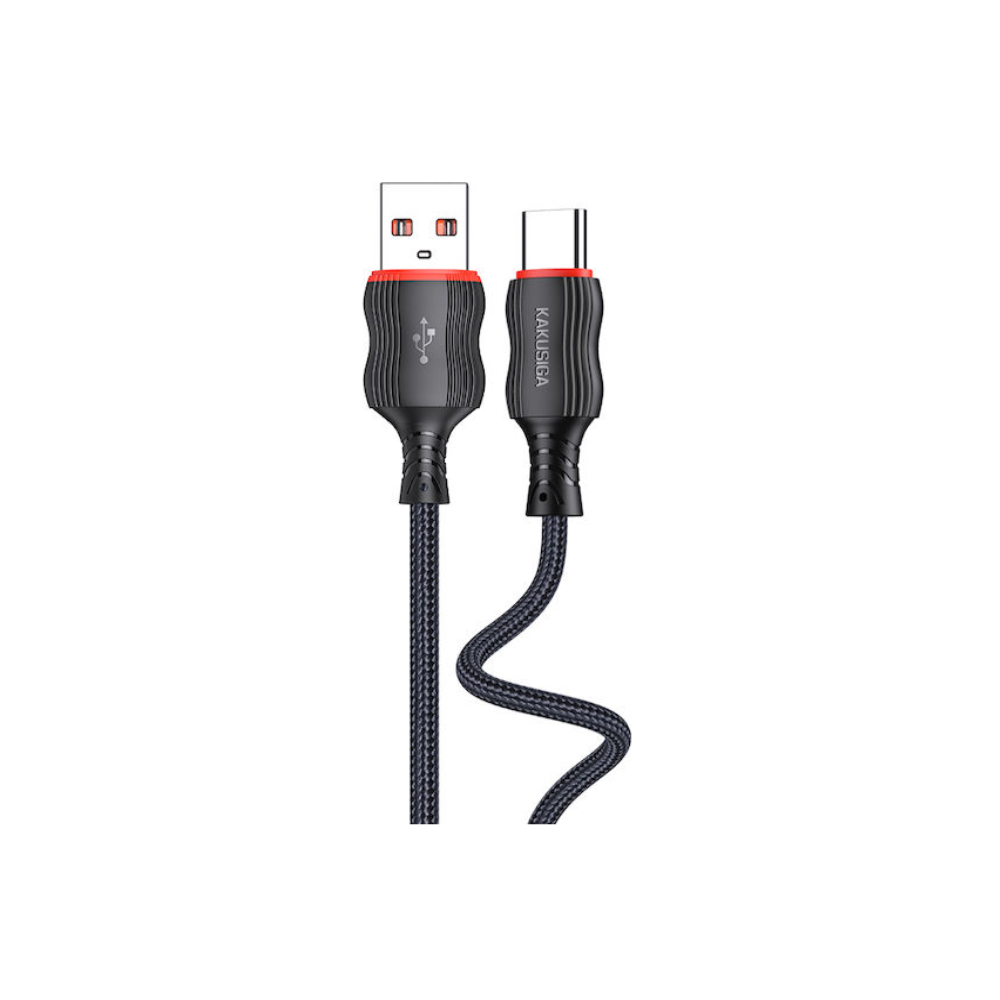 Kakusiga USB 2.0 Cable USB-C male - USB-A Μαύρο 2m (KSC-996)